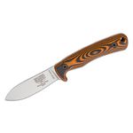 ESEE Knives Ashley Game Knife (AGK) Fixed 3.58 inch S35VN Stonewashed Blade, Black and Orange G10 Handles, Kydex Sheath