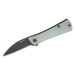 Finch Knife Company SHIV Liner Lock Flipper Knife 2.8 inch 14C28N Black Wharncliffe Blade, Ghost Green (Translucent) G10 Handle Scales