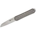 Fox Knives FX-VPGP130 TI Vulpis Slipjoint Folding Knife 2.17 inch M390 Polished Wharncliffe Blade, Gray Grenade Pattern Titanium Handles