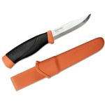Morakniv Mora of Sweden Military Green Companion Knife 4.1 Stainless Steel  Blade, Black Rubber Handle - KnifeCenter - M-12215