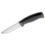 Morakniv Mora of Sweden Military Green Companion Knife 4.1 inch Carbon Steel Blade, Black Rubber Handle
