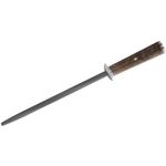 Zwilling J.A. Henckels Miyabi Black 5000MCD67 9 inch Sharpening Steel, Big Leaf Maple Burl Wood Handle