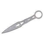 Jake Hoback Large Main Squeeze Kunai Fixed Blade Knife 3.75 inch AEB-L Stonewashed Dagger Blade and Skeletonized Handle, Velcro  inchSqueeze inch Sheath