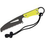 HPA SMJ Air Water Rescue Fixed Knife 3.875 inch Black Serrated Blade, Yellow G10 Handles, Kydex Sheath