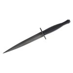 Sheffield SHE006 Fairbairn Sykes British Commando Dagger 6-7/8 inch Black Blade, Leather Sheath