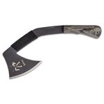 Kukrax Tak Axe Tactical/Survival Tomahawk 6 inch 1075 Carbon Steel Blade, Black Canvas Micarta Handles, Kydex Sheath