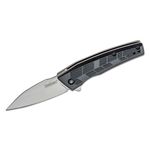 Kershaw 1342 Rhetoric Assisted Flipper Knife 2.9 inch 3Cr13 Bead Blasted Drop Point Blade, Black GFN Handles