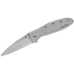 Kershaw 1660CB Ken Onion Leek Assisted Flipper Knife 3 inch Composite Plain Blade, Stainless Steel Handles