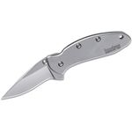 Kershaw 1600 Ken Onion Chive Assisted Flipper Knife 1.9 inch Bead Blast Plain Blade, Stainless Steel Handles