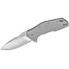 Kershaw 1881 Eris Assisted Flipper 3 inch Two-Tone Drop Point Blade, Gray Steel Handles