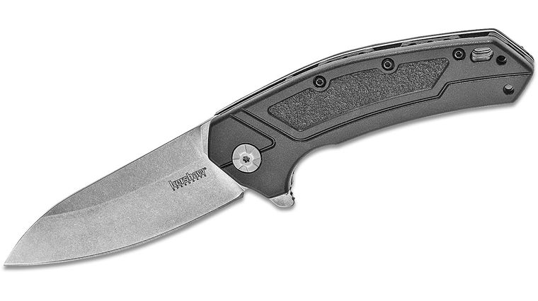 Kershaw 1965 Rove Assisted Flipper Knife 3.3 inch Stonewashed Drop Point Blade, Zytel Handles
