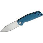 Kershaw 2036 Lucid Assisted Flipper Knife 3.2 inch Stonewashed Clip Point Blade, Blue GFN and Stainless Steel Handles