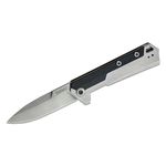 Kershaw 3860 Oblivion Assisted Flipper Knife 3.5 inch Two-Tone 8Cr13MoV Spear Point Blade, Stonewashed Stainless Steel and Black GFN Handles