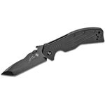 Kershaw Emerson 6044TBLK CQC-8K Folding Knife 3.5 inch Black Tanto Blade, Black G10 Handles