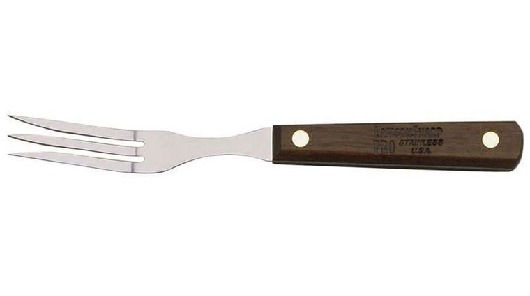 3-Tine with Riveted Walnut Handle Lamson Granny Fork Stainless Steel 10