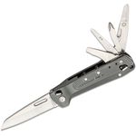 Leatherman FREE™ K2 Pocket Size Multi-Purpose Knife 3.3 Plain Blade, 8  Tools, Navy Blue Aluminum Handles - KnifeCenter - 832897