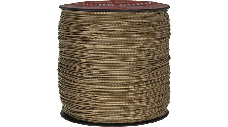 550 Micro Cord, Tan, Nylon Braided, 1,000 Feet x 1.18 mm - KnifeCenter -  RG1137 - Discontinued