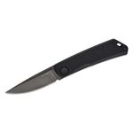 Real Steel Knives Luna Lux Slipjoint Folding Knife 2.76 inch K110 Black DLC Drop Point Blade, Black G10 Handles