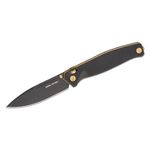 Real Steel Huginn Knife - VG-10 Blade, G10 Ergonomic Textured Grip - EDC  Knife for Men and Women - Black/Gold 