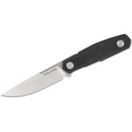 Real Steel Knives Bushcraft Zenith Fixed Blade Knife 4.33 inch 14C28N Stainless Steel, Black G10 Handles, Kydex Sheath