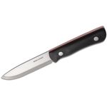 Real Steel Knives Bushcraft III Fixed Blade Knife 4.05 inch D2 Scandi Grind, Black G10 Handle with Red G10 Liner, Kydex Sheath