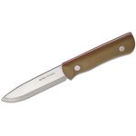 Real Steel Knives Bushcraft III Fixed Blade Knife 4.05 inch D2 Scandi Grind, Coyote Tan G10 Handle with Red G10 Liner, Kydex Sheath
