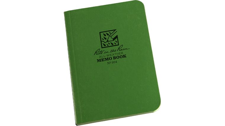 3.5" x 5" Rite in the Rain 954 All-Weather Universal Memo Book Green 