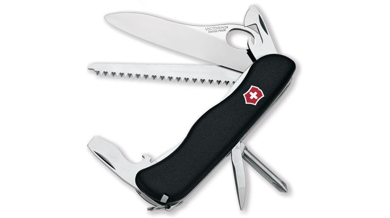 Victorinox Swiss Army One-Hand Trekker Non-Serrated Multi-Tool, Black ...