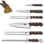 Ontario Old Hickory 5-piece knife set incl. knife block, 7220