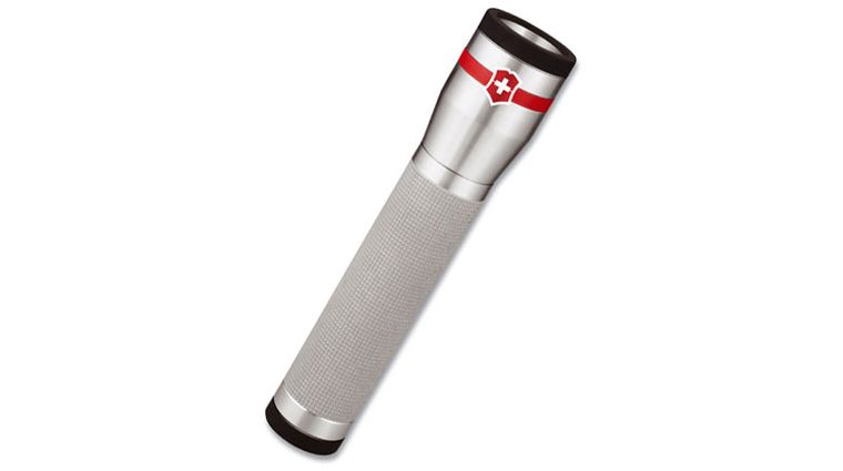 Victorinox Swiss Army Silver C Cell Powered Flashlight with 5.8
