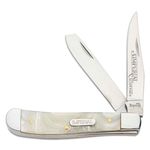 Schrade Imperial Large Trapper Pocket Knife, 4 inch Cracked Ice Zytel Handles