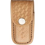 Basketweave Leather Sheath (Natural) Fits up to 5 Fixed Blade -  KnifeCenter - SH209