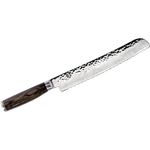 Shun TDM0705 Premier Bread Knife 9 inch Hammered Blade, PakkaWood Handle