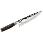 Shun TDM0706 Premier Chef's Knife 8 inch Hammered Blade, PakkaWood Handle