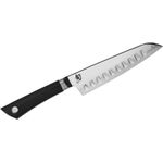 Mercer Cutlery Renaissance 7 Santoku Graton Knife, Black Delrin Handles -  KnifeCenter - M23590