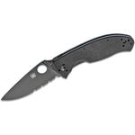 Spyderco Tenacious Folding Knife 3-3/8 Serrated Blade, G10 Handles -  KnifeCenter - C122GS