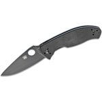 Spyderco Tenacious Folding Knife 3.38 inch Black Plain Blade, G10 Handles