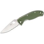 Spyderco Tenacious Folding Knife 3-3/8 Serrated Blade, G10 Handles -  KnifeCenter - C122GS