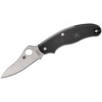 Spyderco UK Penknife 3 inch Plain Full Flat Ground CTS-BD1N Drop Point Blade, Black FRN Handles