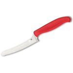 Spyderco Kitchen Utility Knife 6.5 Serrated Blade, Black Polypropylene  Handle - KnifeCenter - K04SBK