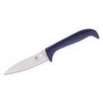 Spyderco Mini Paring Knife 2 inch Plain Wharncliffe Blade, Black  Polypropylene Handle
