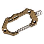 Tuff-Writer D22 Large Brass Carabiner, Aged (TWP-BRS-D22LUM-AGE)