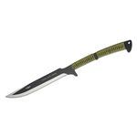 USMC Operation Mako Knife With Sheath – Stainless Steel Blade, Full-Tang,  Grippy TPU Handle Scales, Sawback – Length 16 1/2”