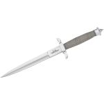 United Cutlery Gil Hibben Silver Shadow Dagger 7-1/2 inch Double Edge Blade, Wire Wrap Handle