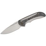 We Knife Company Equivik Nested Frame Lock Flipper Knife 3.48 CPM-20CV  Hand Rubbed Satin Drop Point Blade, Blue Titanium Handles with Polished  Bead Blasted Titanium Scales - KnifeCenter - WE23020-3