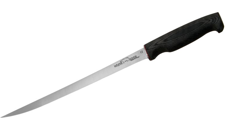 White River Knives Fillet Knife 11 440c Flexible Blade Black Micarta