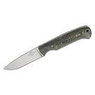 White River Knives Hunter Fixed Blade Knife 3.5 inch S35VN Stonewashed, Black/OD Green Linen Micarta Handles, Kydex Sheath