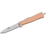 Does anybody know if the copper on the OTTER-Messer Mercator will oxidize  over time? Thinking about buying it and would like to know but can't find  no info online : r/knives