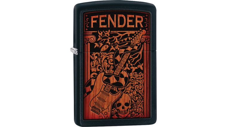 Zippo Fender, Black Matte Classic - KnifeCenter - 28733 - Discontinued