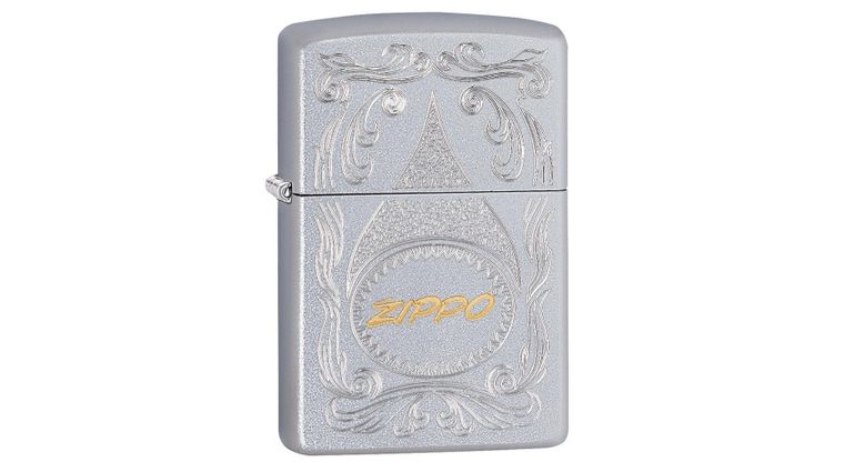 Zippo lighter ”Logo” *Satin Chrome*